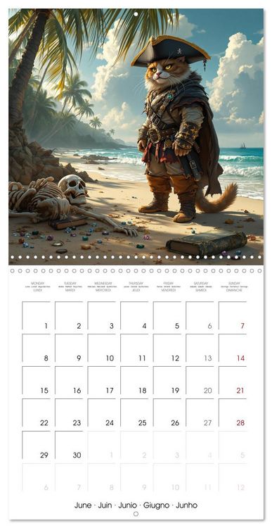 Produktbild: Pirate Cats (Wall Calendar 2026 12 &times; 12 Inch) CALVENDO 12 Month Wall Calendar