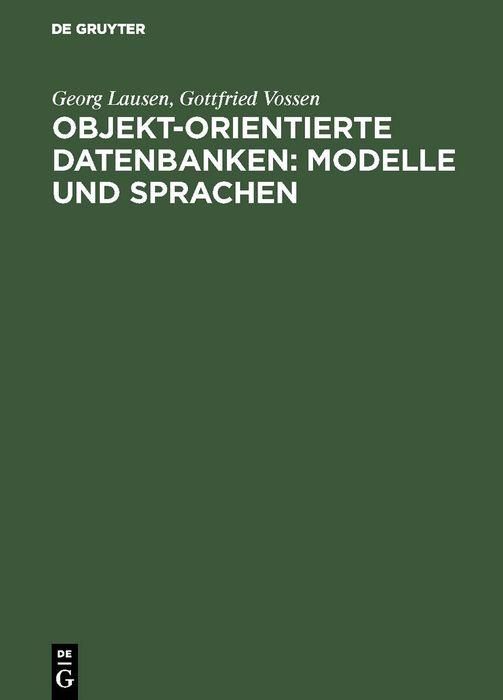 Produktbild: Objekt-orientierte Datenbanken: Modelle und Sprachen