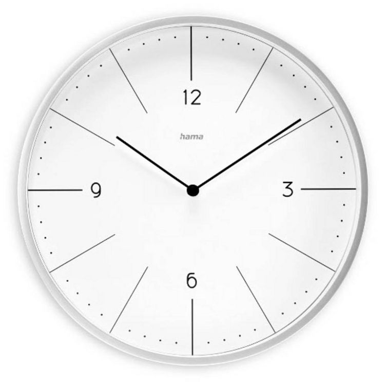 Produktbild: Hama 00185884 Quarz Wanduhr 30cm x 300mm x 300mm x 30mm Grau