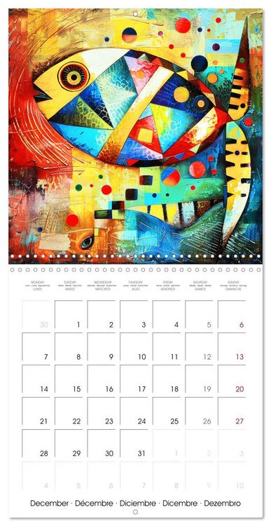 Produktbild: Symphonie animale color&eacute;e (Calendrier mural carr&eacute; 2026 30x30 cm) Calendrier double avec une page pour vos prises de notes