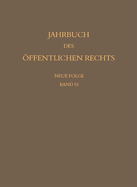 Produktbild: Jahrbuch des &ouml;ffentlichen Rechts der Gegenwart. Neue Folge
