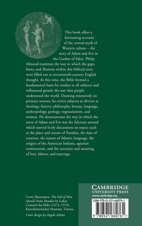 Produktbild: Adam and Eve in Seventeenth-Century Thought
