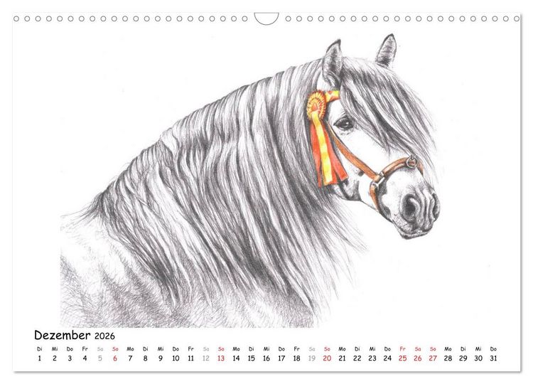 Produktbild: Arts & Horses (Wandkalender 2026 DIN A3 quer), CALVENDO Monatskalender