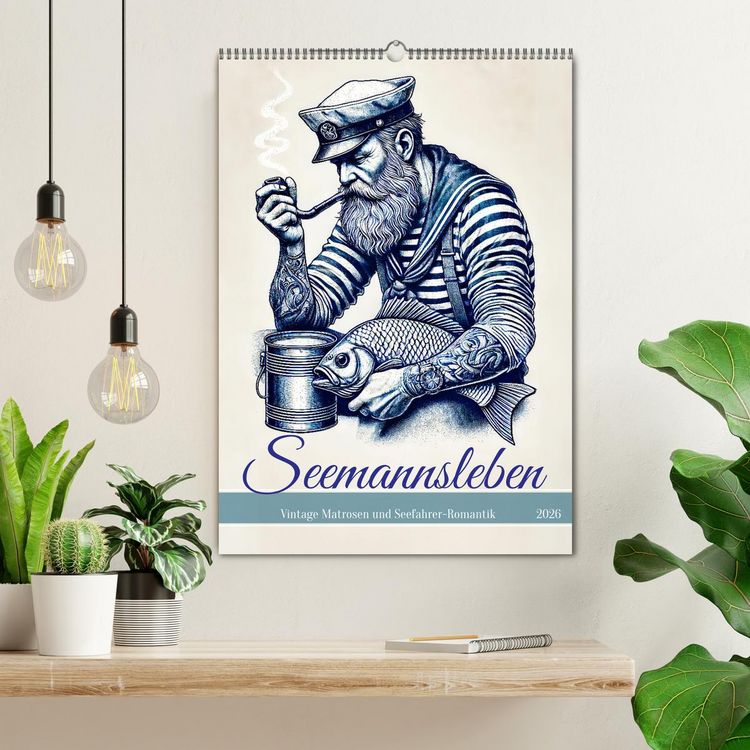 Produktbild: Seemannsleben - Vintage Matrosen und Seefahrer-Romantik (Wandkalender 2026 DIN A2 hoch), CALVENDO Monatskalender