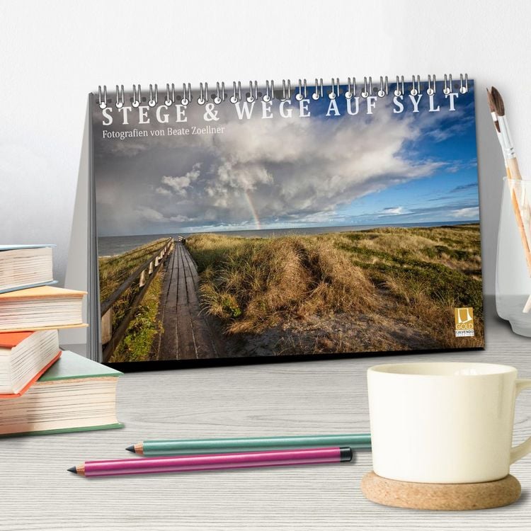 Produktbild: Stege & Wege auf Sylt (Tischkalender 2026 DIN A5 quer), CALVENDO Monatskalender