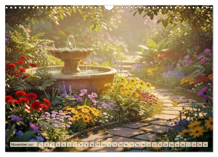 Produktbild: Oase im Garten (Wandkalender 2027 DIN A3 quer), CALVENDO Monatskalender