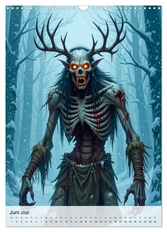 Produktbild: Mythische Bestien &ndash; Dunkle Legenden (Wandkalender 2026 DIN A3 hoch), CALVENDO Monatskalender