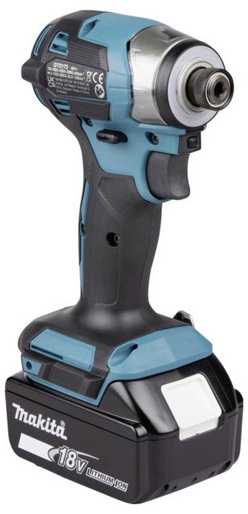 Produktbild: Makita DTD173RTJ DTD173RTJ Akku-Schlagschrauber 180 Nm 18 V Anzahl mitgelieferte Akkus 2 5.0 Ah Li-Ion