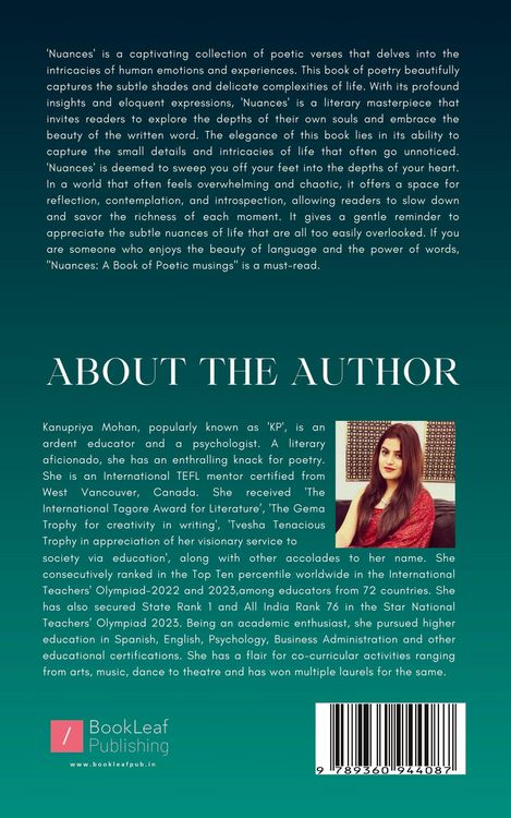 Produktbild: Nuances-A book of poetic musings