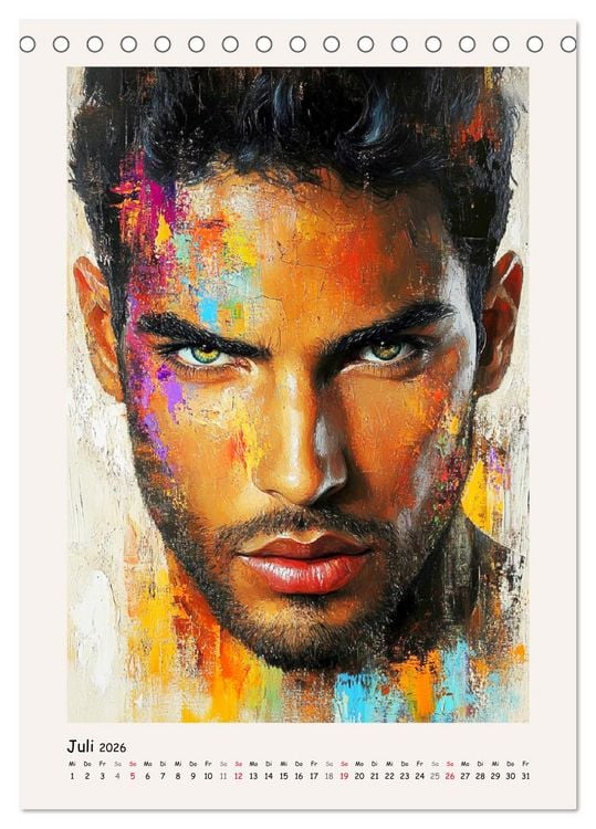 Produktbild: M&auml;nnerportraits. Gesichter der modernen Kunst (Tischkalender 2026 DIN A5 hoch), CALVENDO Monatskalender