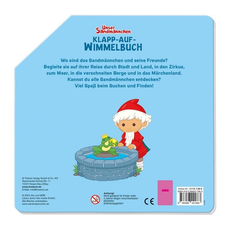 Produktbild: Tr&ouml;tsch Unser Sandm&auml;nnchen Klapp-auf-Wimmelbuch Pappenbuch