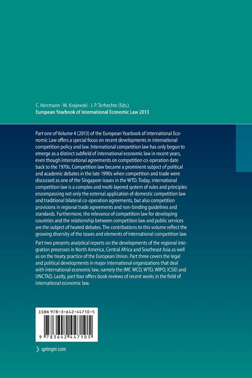 Produktbild: European Yearbook of International Economic Law 2013