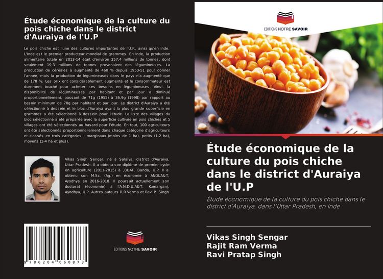Produktbild: &Eacute;tude &eacute;conomique de la culture du pois chiche dans le district d'Auraiya de l'U.P