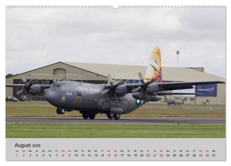 Produktbild: Transportflugzeug C-130 Hercules (hochwertiger Premium Wandkalender 2026 DIN A2 quer), Kunstdruck in Hochglanz
