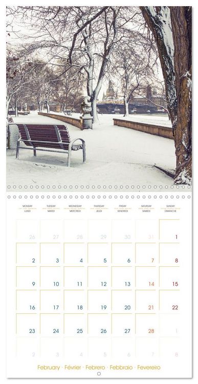 Produktbild: Romantic Dresden (Wall Calendar 2026 12 &times; 12 Inch) CALVENDO 12 Month Wall Calendar