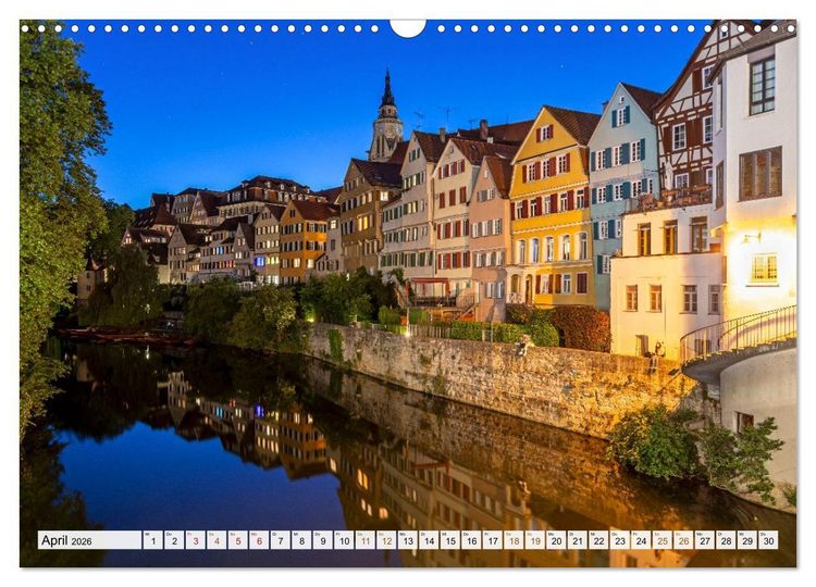Produktbild: Nachts in T&uuml;bingen (Wandkalender 2026 DIN A3 quer), CALVENDO Monatskalender
