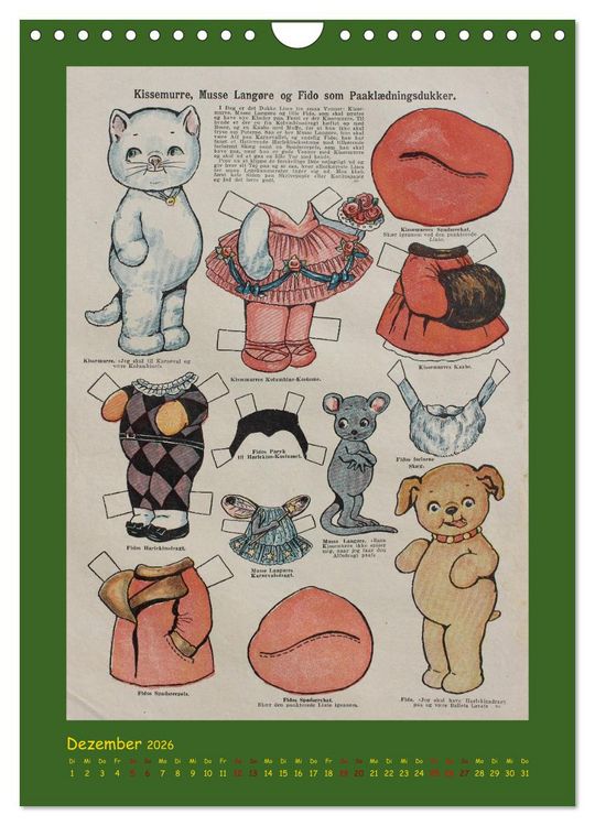 Produktbild: Dukke Lise Kalender - Anziehpuppen aus Papier (Wandkalender 2026 DIN A4 hoch), CALVENDO Monatskalender
