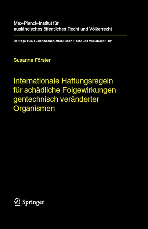 Produktbild: Internationale Haftungsregeln für schädliche Folgewirkungen gentechnisch veränderter Organismen