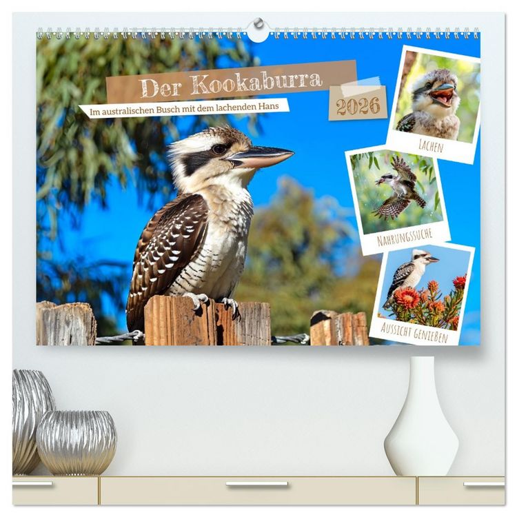 Produktbild: Der Kookaburra - Im australischen Busch mit dem lachenden Hans (hochwertiger Premium Wandkalender 2026 DIN A2 quer), Kunstdruck in Hochglanz