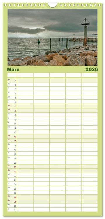 Produktbild: Familienplaner 2026 - K&uuml;stenregionen Deutschland mit 5 Spalten (Wandkalender, 21 x 45 cm) CALVENDO