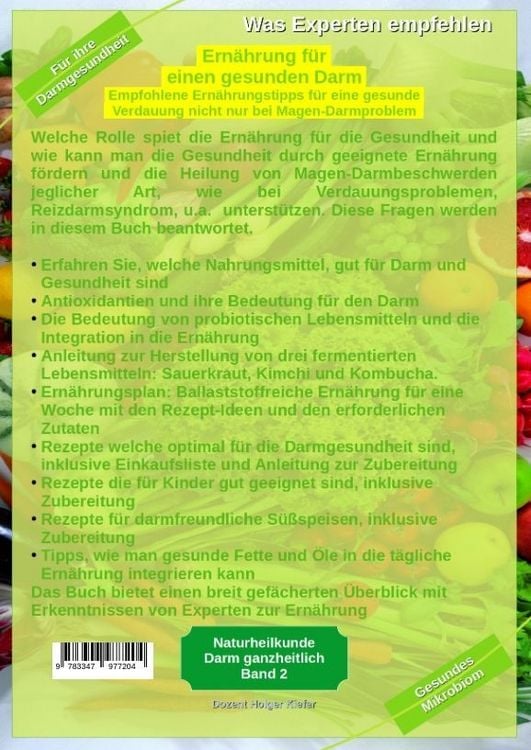 Produktbild: Ern&auml;hrung f&uuml;r einen gesunden Darm - Empfohlene Nahrungsmittel und Rezepte - Essen f&uuml;r Magen Darm