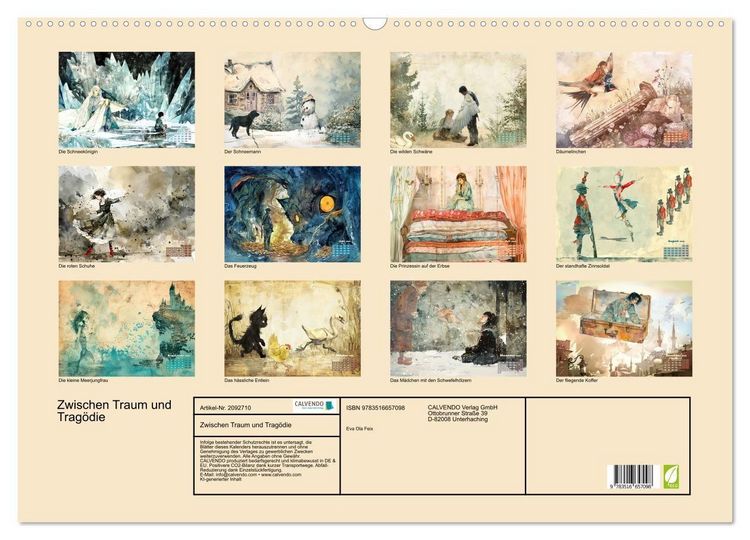 Produktbild: Zwischen Traum und Trag&ouml;die (Wandkalender 2026 DIN A2 quer), CALVENDO Monatskalender