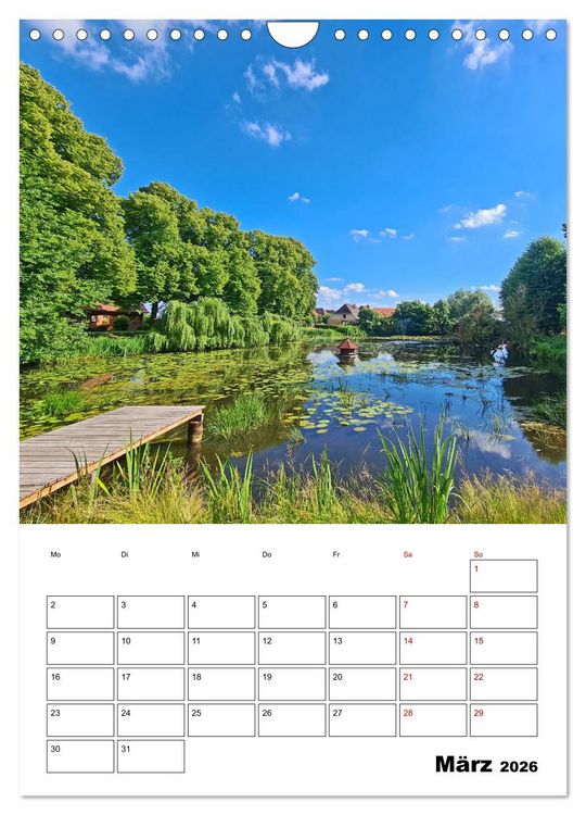 Produktbild: Boizenburg am Elberadweg (Wandkalender 2026 DIN A4 hoch), CALVENDO Monatskalender