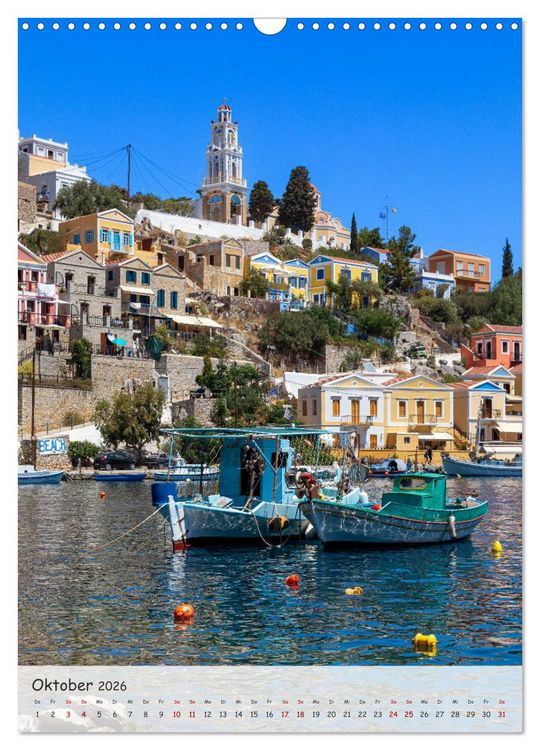 Produktbild: Rhodos und Symi, Insel der Schwammtaucher (Wandkalender 2026 DIN A3 hoch), CALVENDO Monatskalender