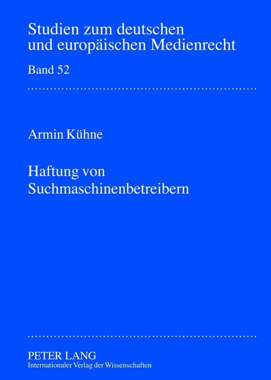 Produktbild: Haftung von Suchmaschinenbetreibern