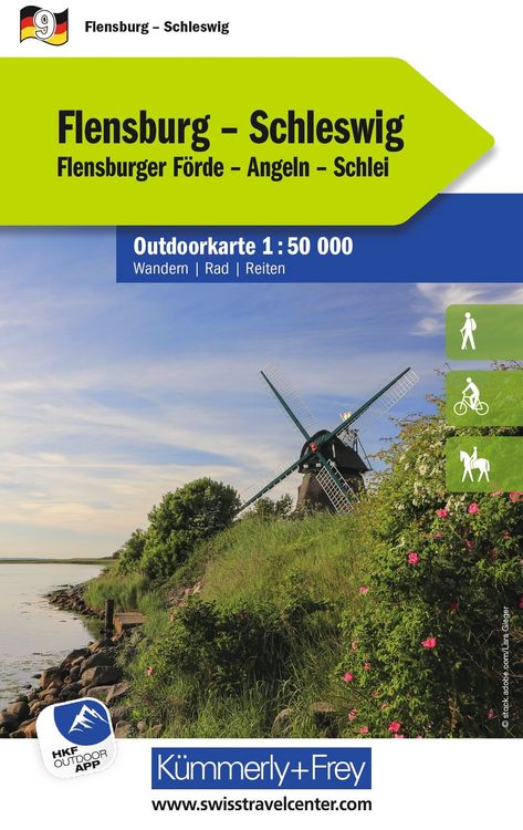 Produktbild: K&uuml;mmerly+Frey Outdoorkarte Deutschland 9 Flensburg, Schleswig 1:50.000
