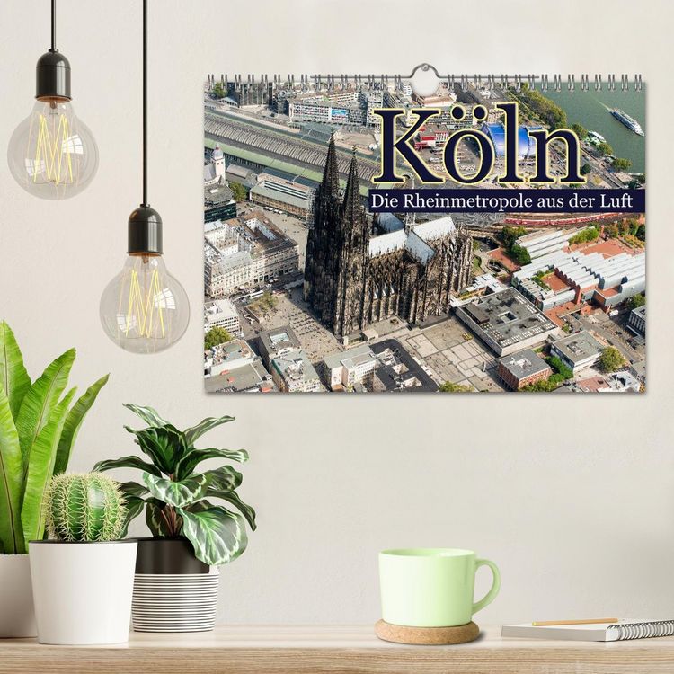 Produktbild: K&ouml;ln - Die Rheinmetropole aus der Luft (Wandkalender 2026 DIN A4 quer), CALVENDO Monatskalender