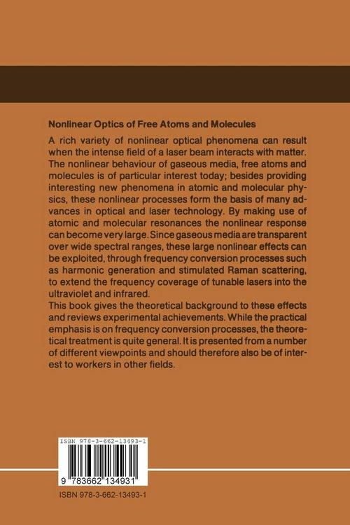 Produktbild: Nonlinear Optics of Free Atoms and Molecules