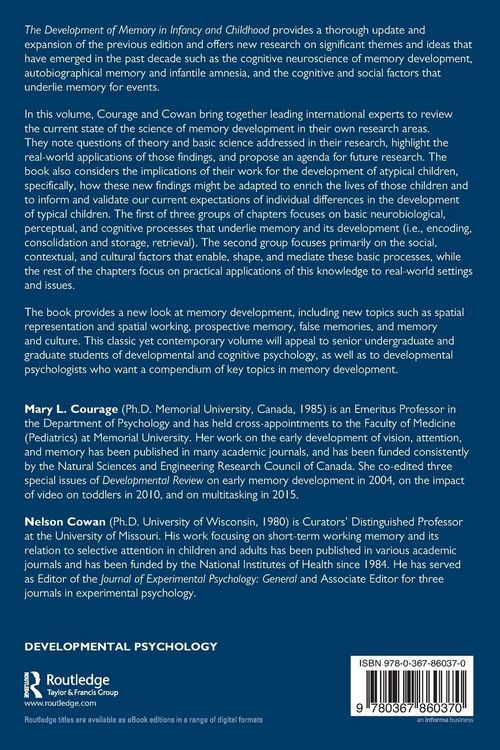 Produktbild: The Development of Memory in Infancy and Childhood