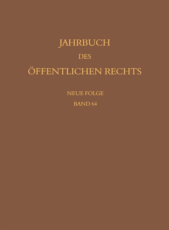 Produktbild: Jahrbuch des &ouml;ffentlichen Rechts der Gegenwart. Neue Folge