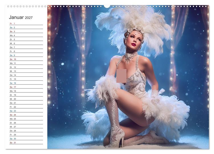 Produktbild: Burlesque Glamour (hochwertiger Premium Wandkalender 2027 DIN A2 quer), Kunstdruck in Hochglanz