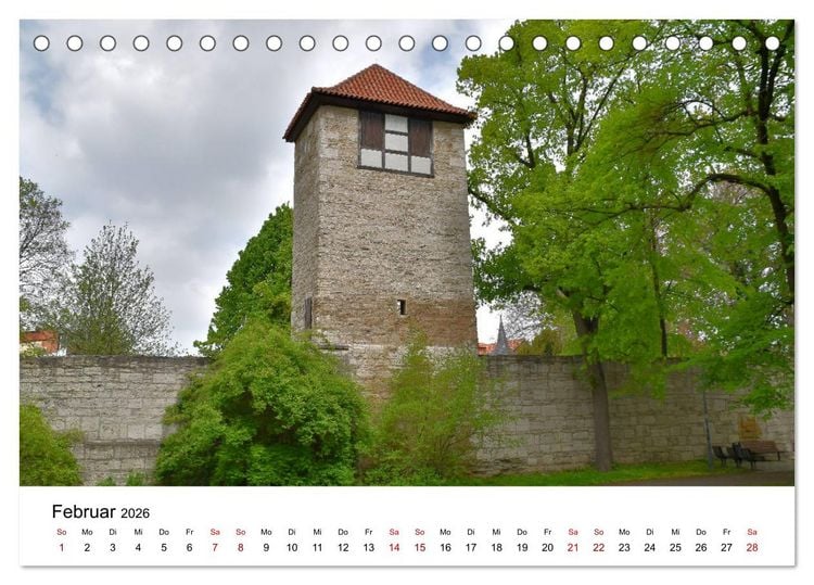 Produktbild: M&uuml;hlhausen in Th&uuml;ringen - Stadt im Herzen Deutschlands (Tischkalender 2026 DIN A5 quer), CALVENDO Monatskalender