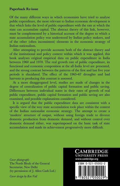 Produktbild: Public Expenditure and Indian Development Policy 1960 70