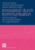 Produktbild: Innovation durch Kommunikation