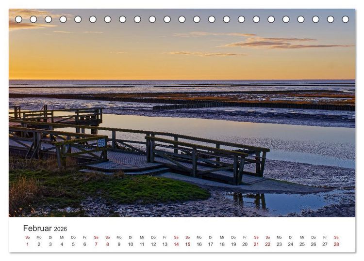 Produktbild: Schutzgebiet Wattenmeer (Tischkalender 2026 DIN A5 quer), CALVENDO Monatskalender