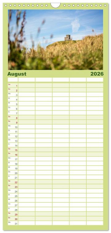 Produktbild: Familienplaner 2026 - Naturschauspiel Irland mit 5 Spalten (Wandkalender, 21 x 45 cm) CALVENDO