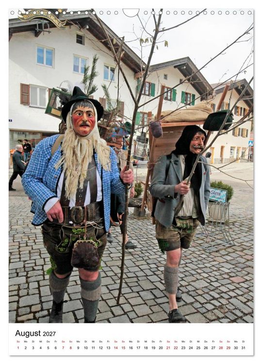 Produktbild: Gesichter, Holzlarven im Fasching von Mittenwald in Oberbayern (Wandkalender 2027 DIN A3 hoch), CALVENDO Monatskalender