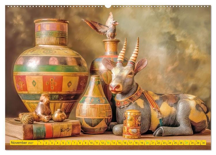 Produktbild: Afrikanische Stillleben - Der afrikanischen Kunst nachempfunden (hochwertiger Premium Wandkalender 2027 DIN A2 quer), Kunstdruck in Hochglanz
