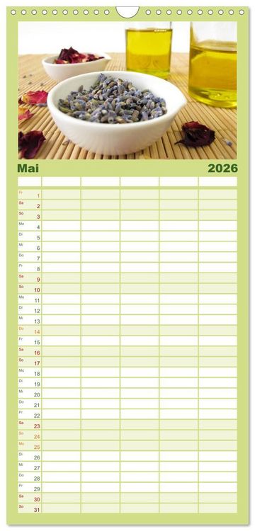 Produktbild: Familienplaner 2026 - Momente zum Innehalten mit 5 Spalten (Wandkalender, 21 x 45 cm) CALVENDO