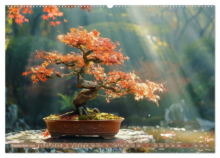 Produktbild: Bonsai meditativ (Wandkalender 2026 DIN A2 quer), CALVENDO Monatskalender