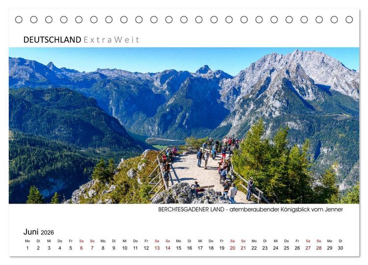 Produktbild: Impressionen aus dem Berchtesgadener Land (Tischkalender 2026 DIN A5 quer), CALVENDO Monatskalender