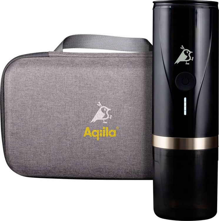 Produktbild: Aqiila Coffeebird Portable espresso machine Kaffeemaschine Schwarz Fassungsverm&ouml;gen Tassen=5 f&uuml;r unterwegs / portable
