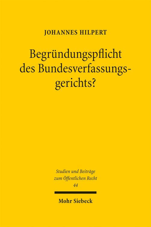 Produktbild: Begr&uuml;ndungspflicht des Bundesverfassungsgerichts?