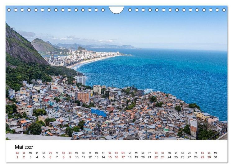 Produktbild: Rio de Janeiro - Kontraste. Farben. Licht (Wandkalender 2027 DIN A4 quer), CALVENDO Monatskalender