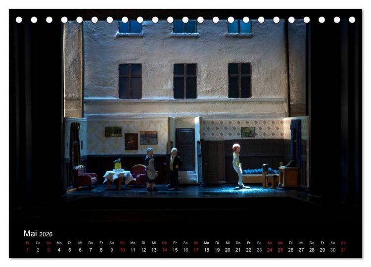 Produktbild: B&uuml;hnenbildmodelle (Tischkalender 2026 DIN A5 quer), CALVENDO Monatskalender