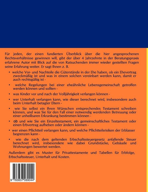 Produktbild: Rechte und Pflichten in der Familie und beim Erbfall